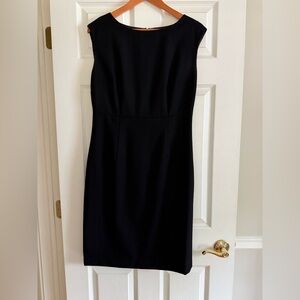 Brooks Brothers Black Sheath Midi Dress